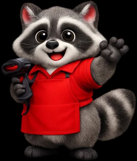 Kasse Waschbär